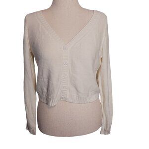 NEW American Eagle Lightweight Knit Cardigan Sweater in Off White‎ Size M